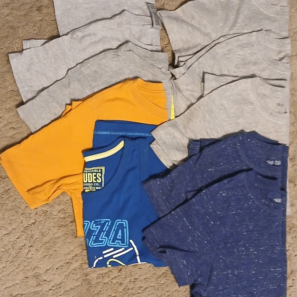 Lot 10 Pcs Of Boys Shirts Size 7, New And Used